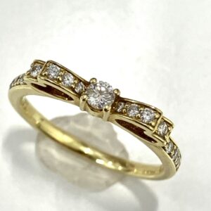 K18 0.25ctダイヤモンド付きリング